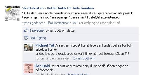 Tøjbutik på facebook: Arbejd gratis for os