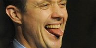 Frederik var i højt humør, da han holdt tale under en frokost i det australske parlament i Canberra.