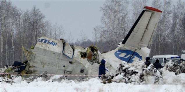 Se det knækkede russiske fly