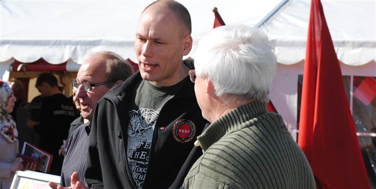 1. maj er vigtig for at markere solidariteten og de kampe arbejderne har haft gennem tiderne," mener Tom B. Larsen fra HKKF. Foto: Bo Christensen