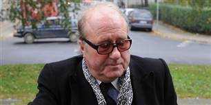 Erik Brandt til konens begravelse sidste efterår. Han og Margit var sammen i over 50 år, indtil hun døde af en svær lungesygdom.