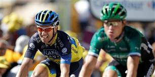 Her taber Nicki Sørensen spurten om 3. pladsen på etapen til Thomas Voeckler.