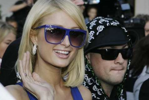 Paris Hilton med kæresten Benji Madden i Tivoli.  <b>Foto: Morten Pedersen/Avisen.dk</b>