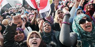 Kvinderne var i allerhøjeste grad forrest i protesterne imod Hosni Mubarak.