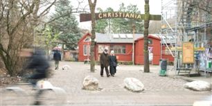 Det var ved hovedindgangen til Christiania, at klammeriet opstod ved halv syv-tiden i morges.