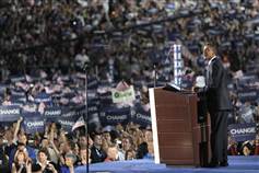 Barack Obama i Denver i nat.