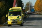Ambulance på vej til skuddrama