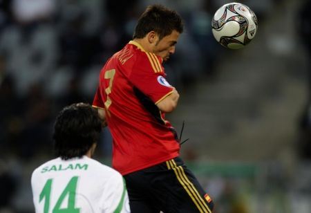 David Villa og Spanien slog Irak
