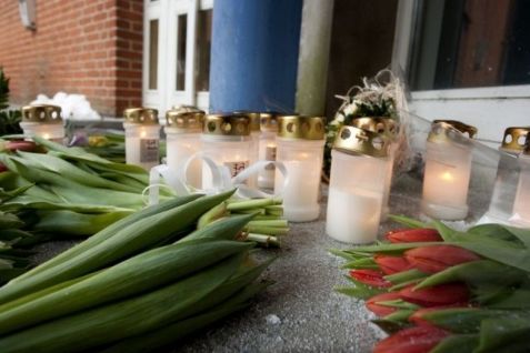 Der blev lagt blomster, der hvor Birthe Christiansen omkom