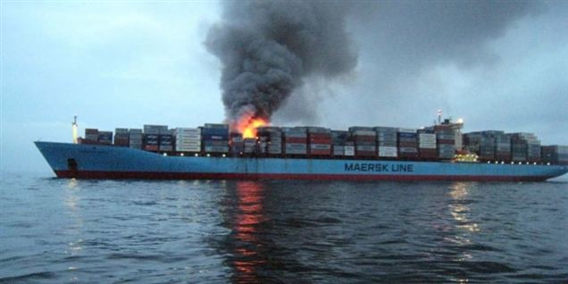 Charlotte Mærsk er i brand