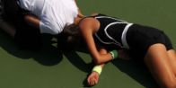 Tennisbabe kollapsede under US Open