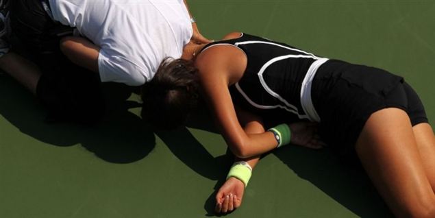 Tennisbabe kollapsede under US Open