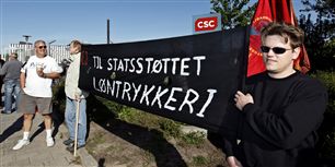 "Vi giver det hele, og vi får ingenting. Det er det, vi kalder diktat," siger Joan Falck Nielsen fra de strejkendes pressegruppe.