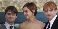 Harry Potter-seriens tre helt store stjerner: Daniel Radcliffe, Emma Watson og Rupert Grint - bedre kendt som Harry, Hermione og Ron.
