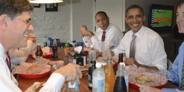 Burgerfest for fødselaren Obama