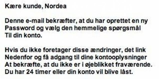 Falsk mail vil lokke pengene fra dig
