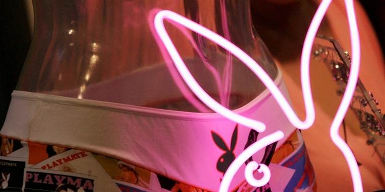 Playboy-baben Tricia Evans skal måske bare holde sig til at være model frem for Twitter-bruger.