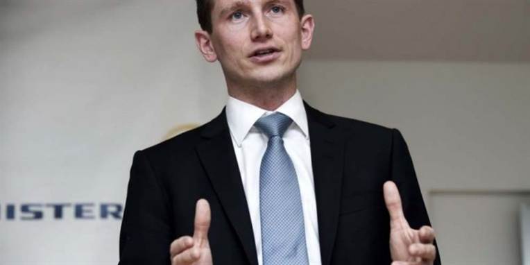 Venstres gruppeformand Kristian Jensen mødtes torsdag morgen med LO-formand Harald Børsting.