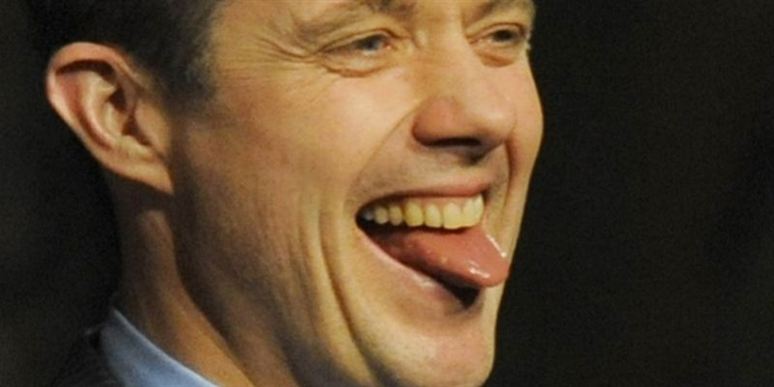 Frederik var i højt humør, da han holdt tale under en frokost i det australske parlament i Canberra.