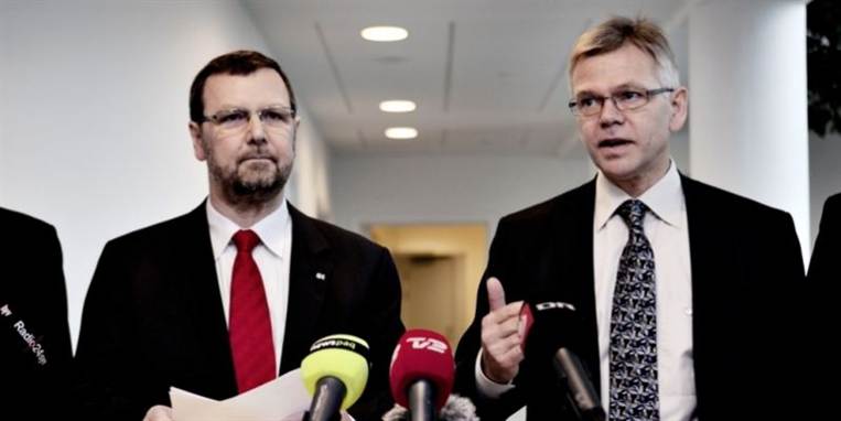 CO-industris formand Thorkild E. Jensen og adm. direktør Karsten Dybvad fra DI er blevet enige om overenskomsten.