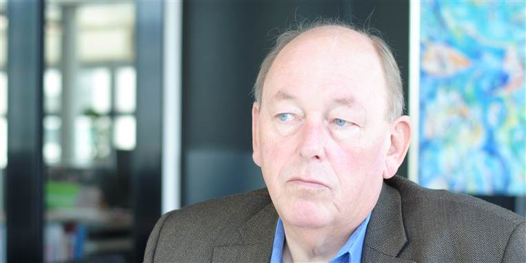 Harald Børsting&nbsp;gæster i dag Venstres gruppemøde. På billedet her optræder han dog i mere vante omgivelser&nbsp;på LOs hovedkontor.