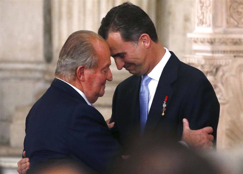 Kong Felipe med sin far, Juan Carlos