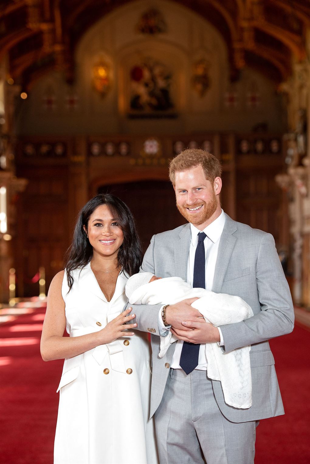 Prins Harry og Meghan få dage efter fødslen af deres søn. 