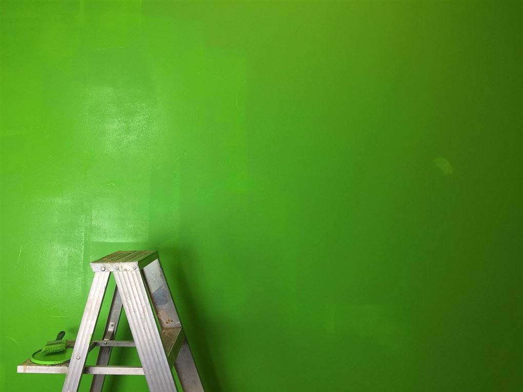 Grøn væg og trappestige
