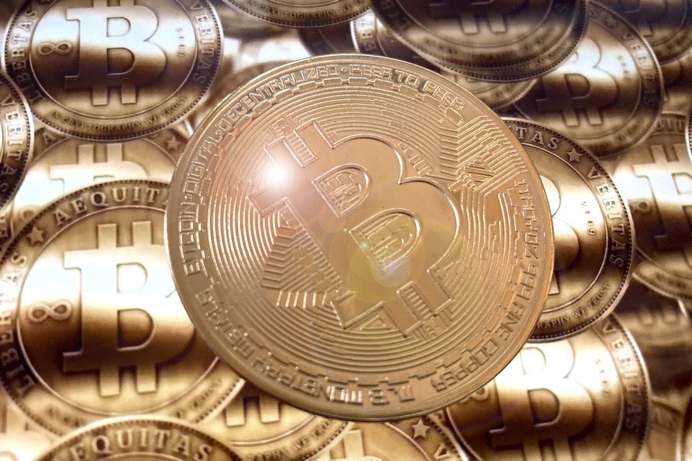 billede af en bitcoin