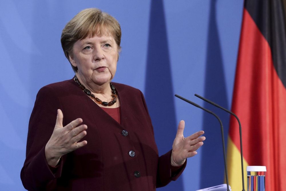 Angela Merkel på pressemøde