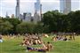 Folk nyder solen i Central Park i New York