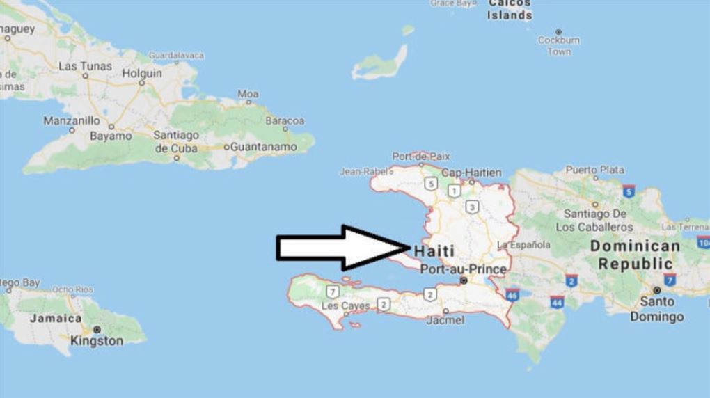 et kort over haiti