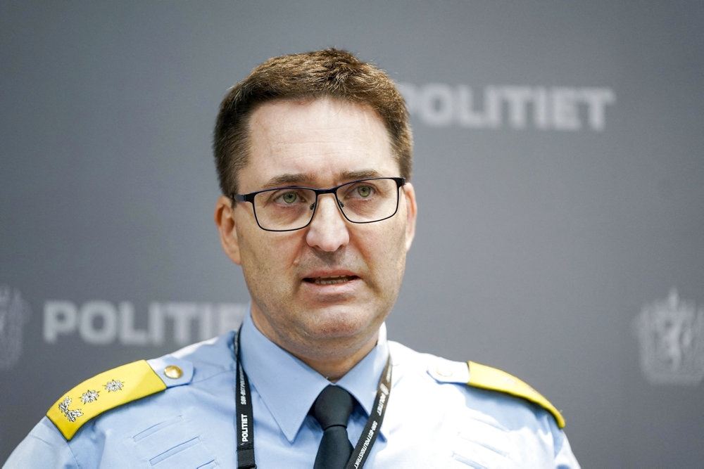 Politichef Ole Bredrup Sæverud på et pressemøde