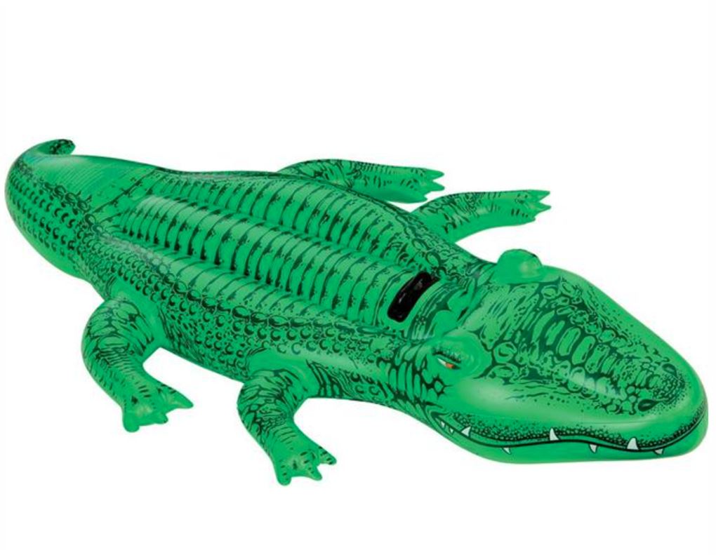 en oppustelig alligator