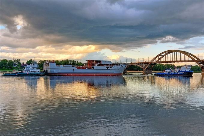 skib på Volga-floden 