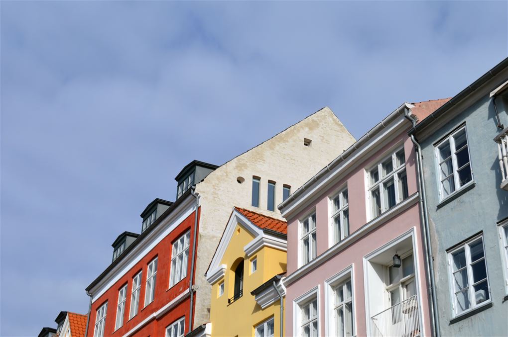 Bygninger i forskellige farver