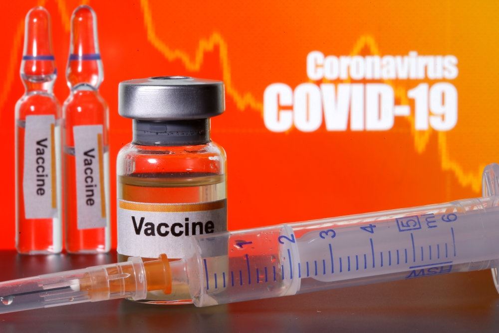 Glas med Corona-vaccine