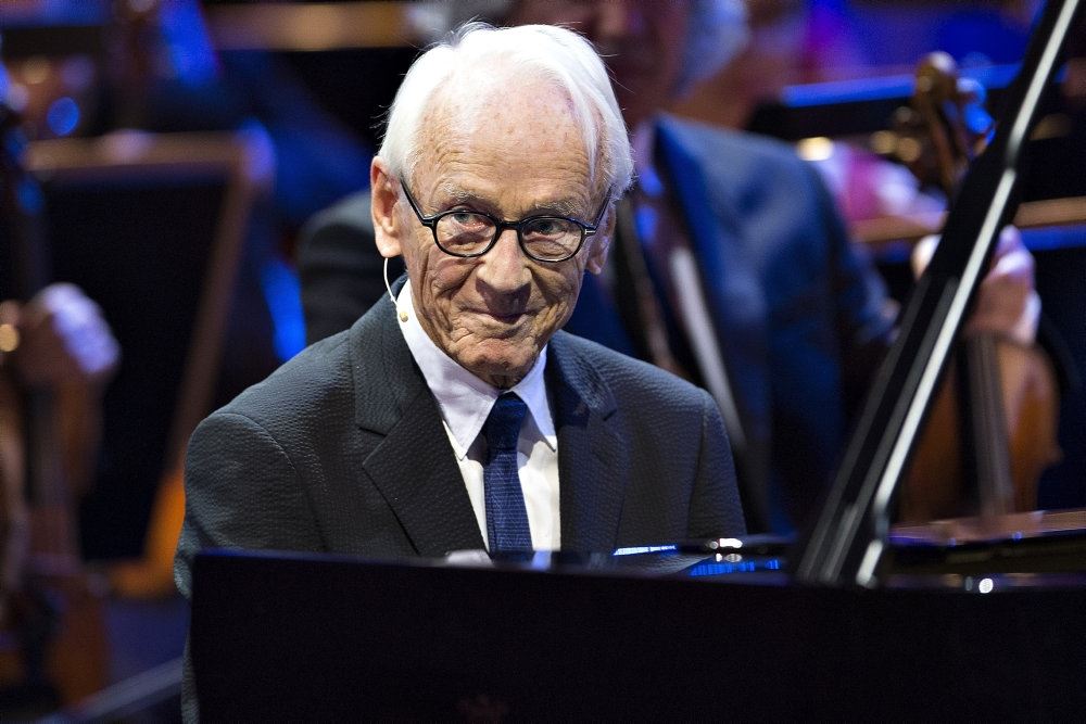 Komponisten Bent Fabricius-Bjerre ved sin 90-års fødselsdag