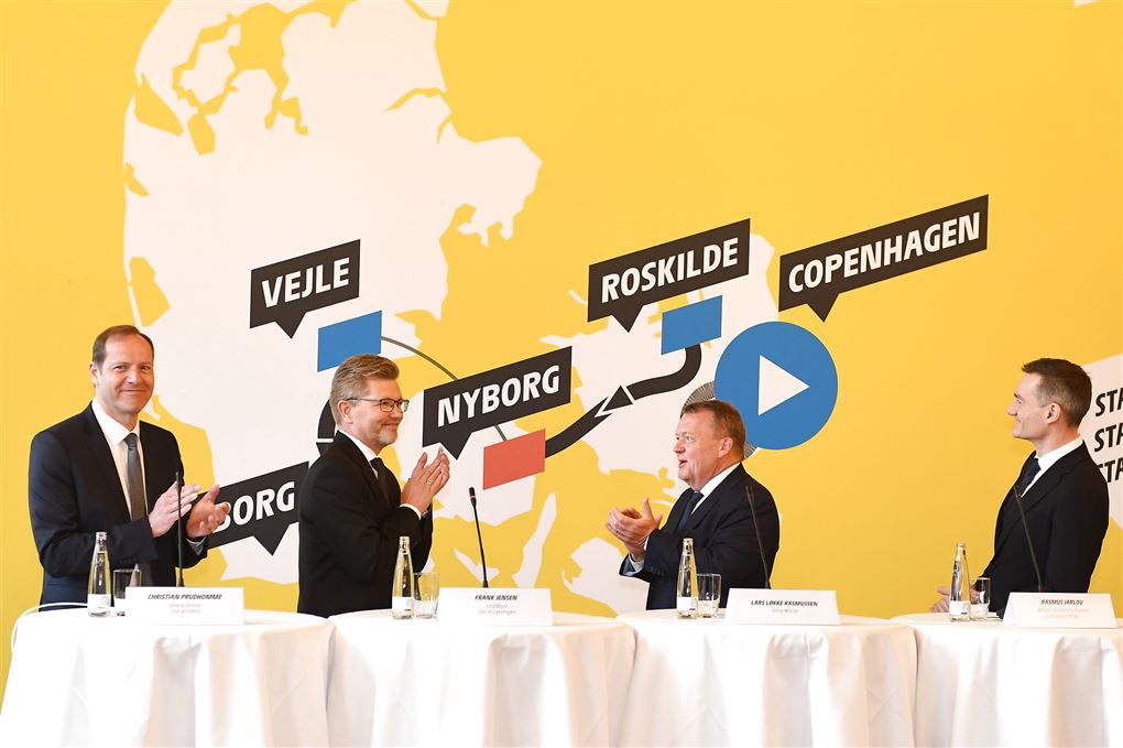 Pressemøde om Tour de France på Københavns Rådhus med overborgmester Frank Jensen og statsminister Lars Løkke Rasmussen