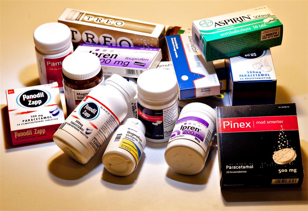 Forskellige typer af milde smertestillende piller  