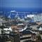 Luftfoto over havnen i Aarhus 