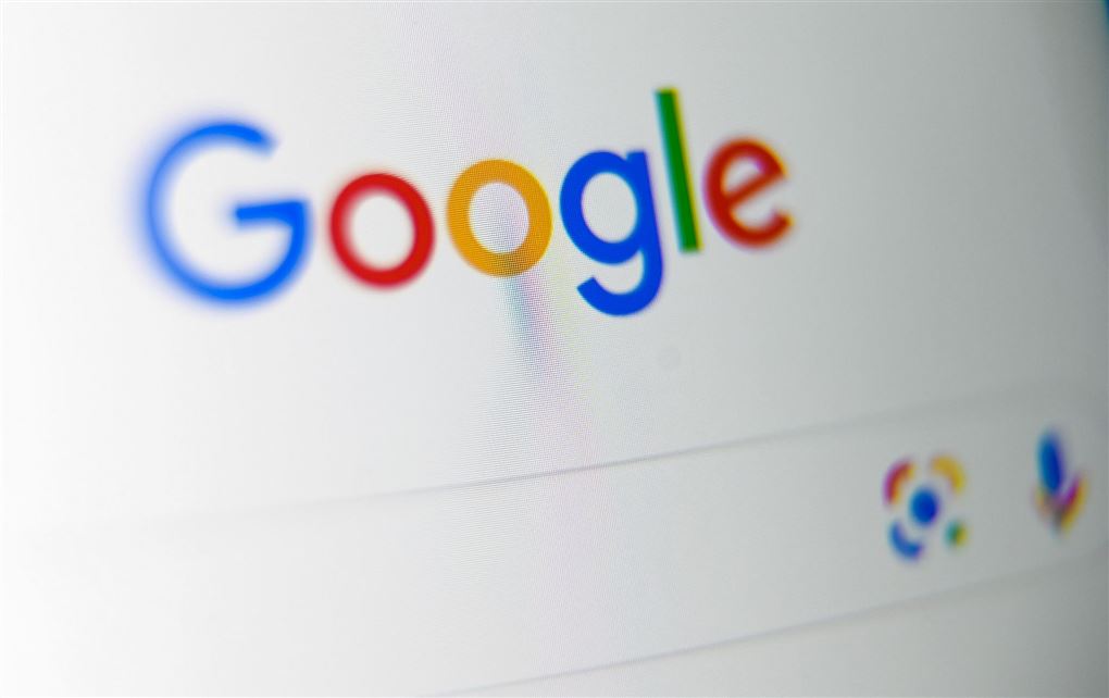 billede af skærm med google-logoet 