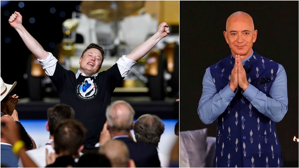 Elon Musk og Jeff Bezos