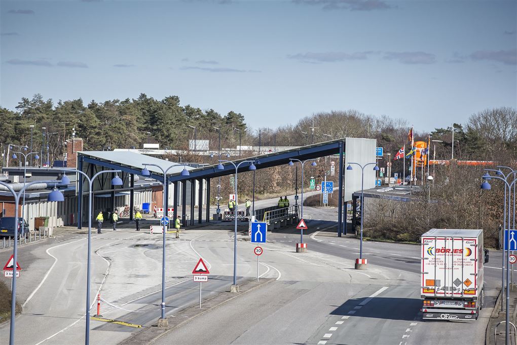 Grænsestation mellem Danmark og Tyskland.