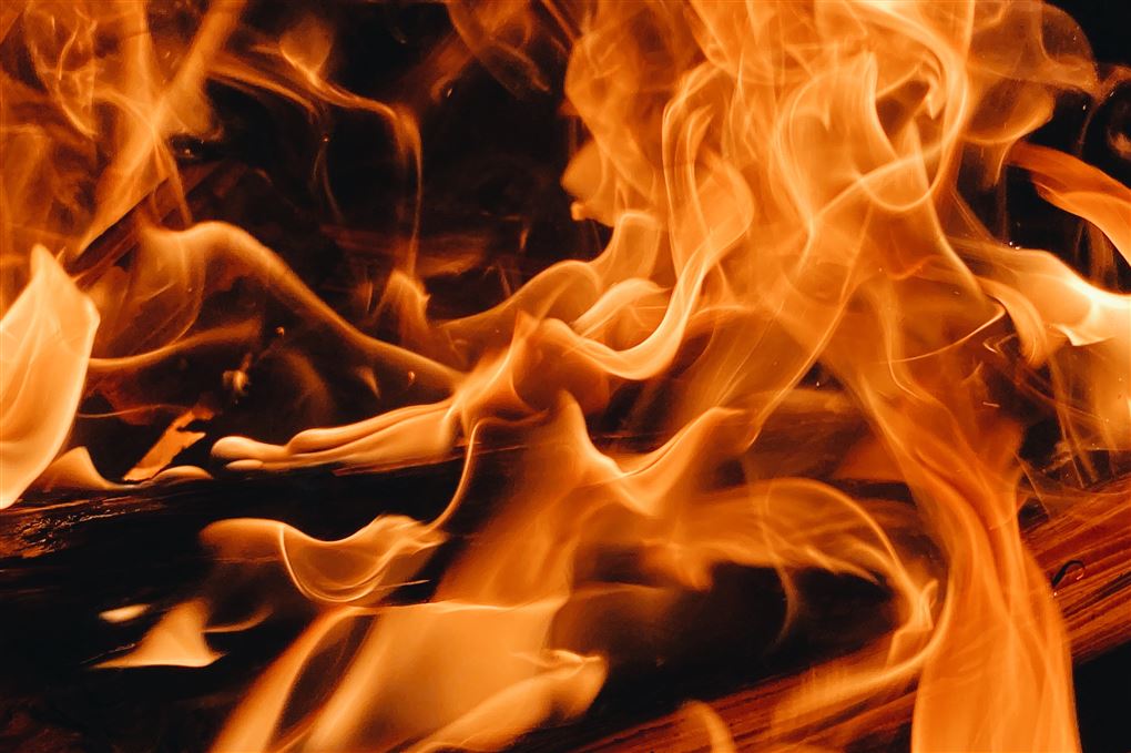 Flammer i nærbillede 