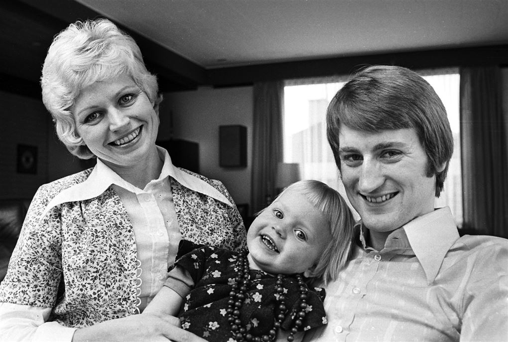Ungdomsbillede af Keld og Hilda med Annette som spæd
