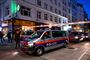 Politbiler og afspærring på gaden i Wien 