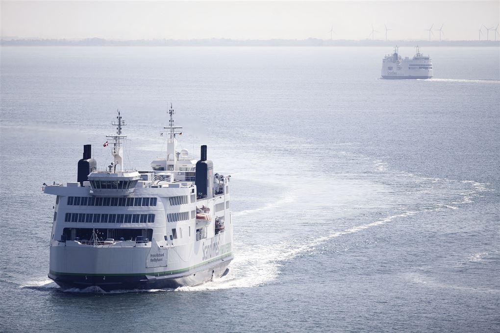 to færger i farvandet mellem Danmark og Tyskland 