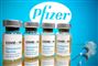 fire doser af vaccinen lignet op foran pfizer logo. 