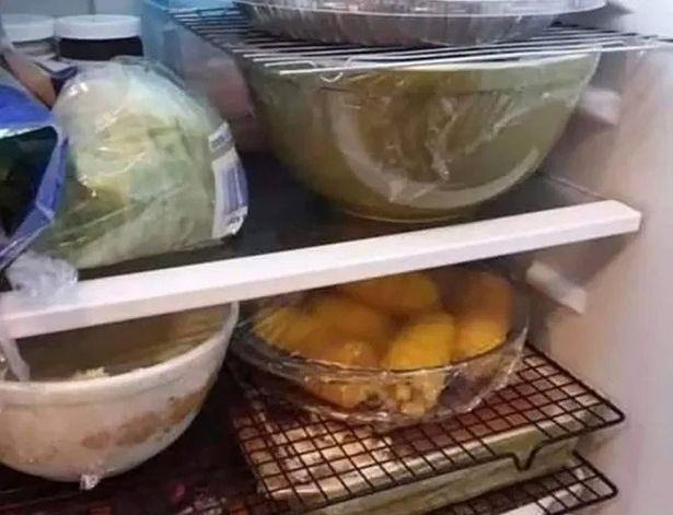 køleskab med madvarer 